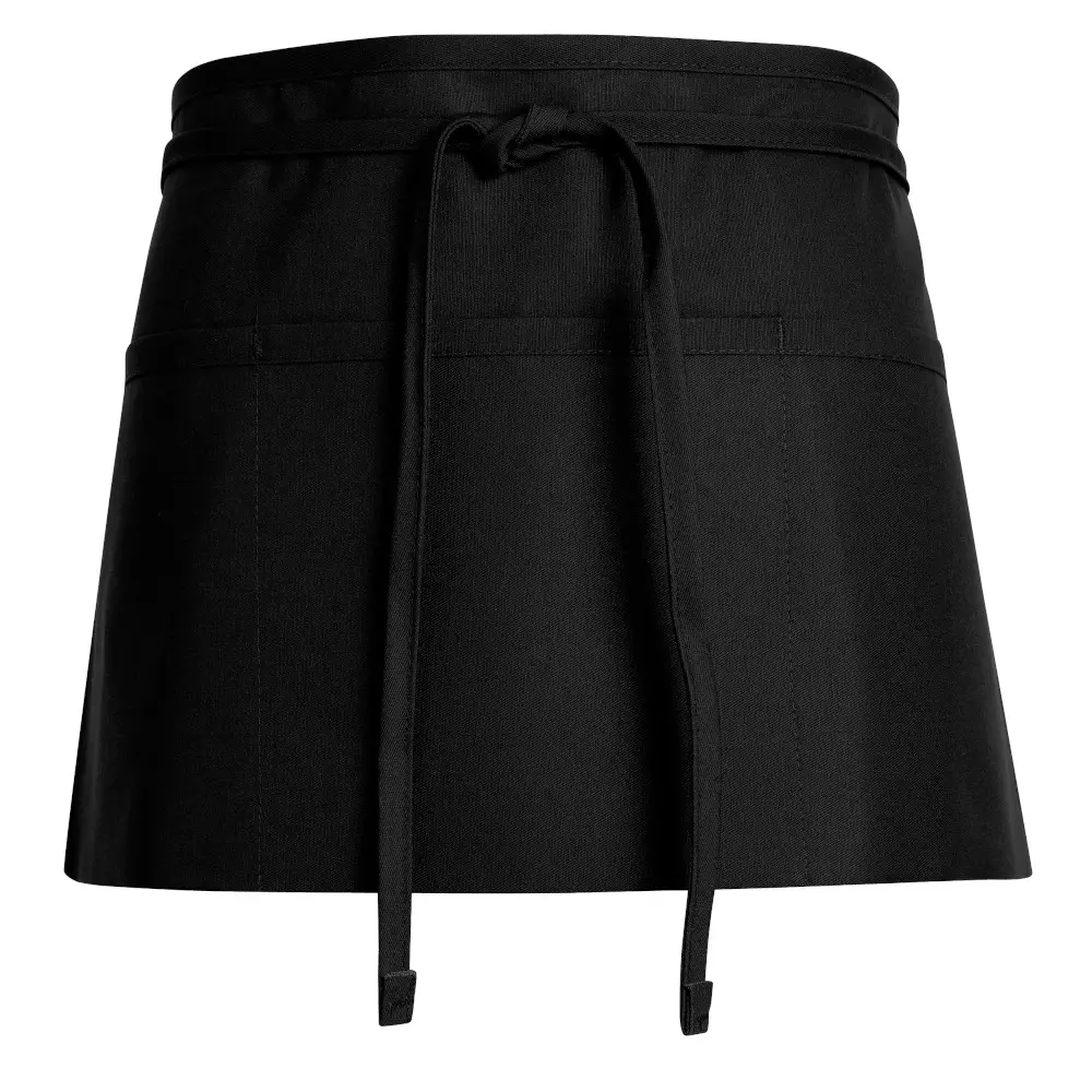 DELANTAL DE CINTURA NEGRO REDKAP TT46
