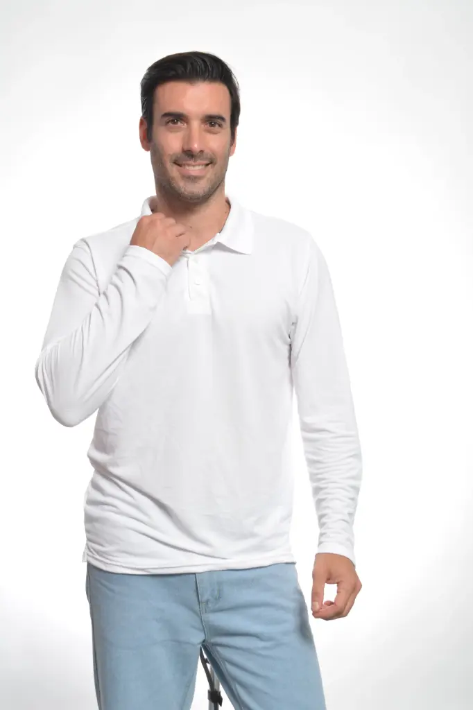 PLAYERA POLO MOD FIT BE FRESH MANGA LARGA CABALLERO